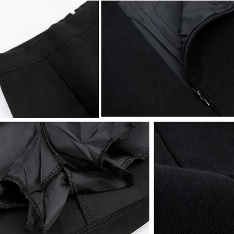 Skirts Women Solid Mini Slim Black Side-Slit Sexy All-Match Fashionable Elegant Simple Female Chic Streetwear A-Line above Knee