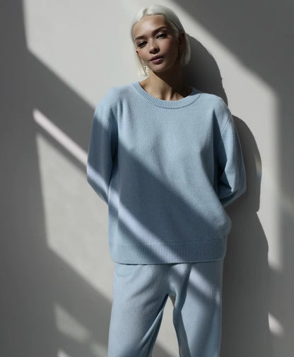 Cashmere Elegant Women Sweater Oversized Knitted Basic Pullovers O Neck Loose Soft Female Knitwear Jumper