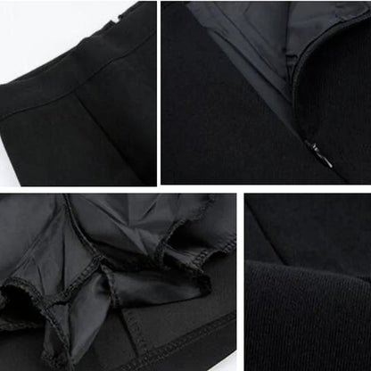 Skirts Women Solid Mini Slim Black Side-Slit Sexy All-Match Fashionable Elegant Simple Female Chic Streetwear A-Line above Knee